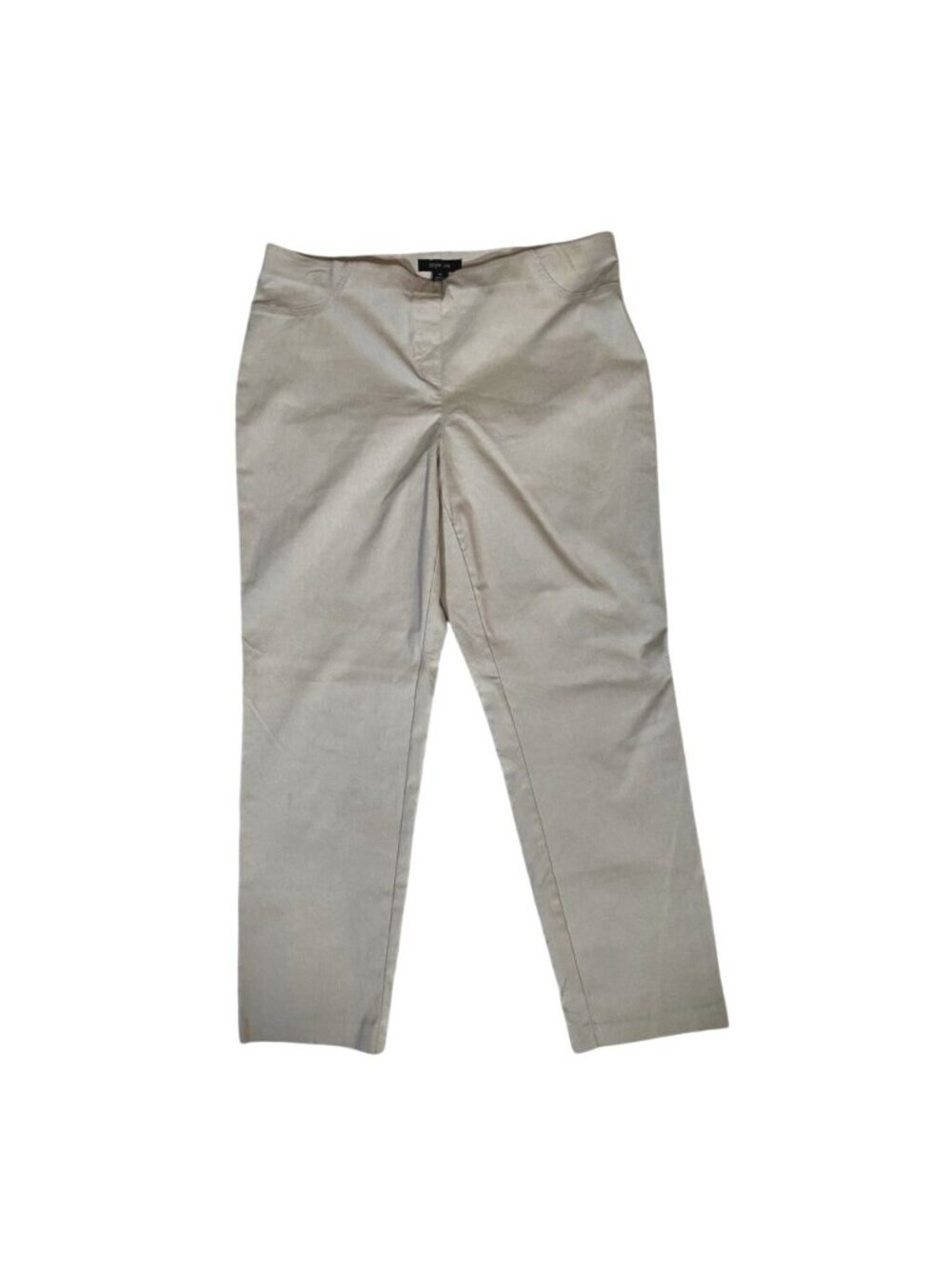 Style&Co. Womens Cropped Pants Beige Pull On Elastic Waist Stretch Solid XL
